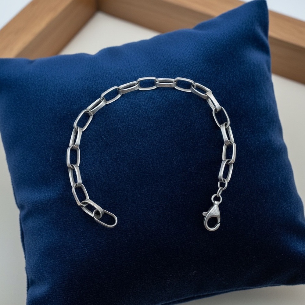 Silver Stamped Bracelet For Men Or Woman